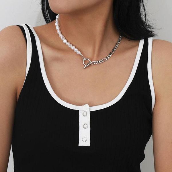 goth pearl toggle clasp chain necklace for women collares minimalist circle lariat choker necklaces femme jewelry gift, Golden;silver
goth pearl toggle clasp chain necklace for women collares minimalist circle lariat choker necklaces femme jewelry gift, Golden;silver