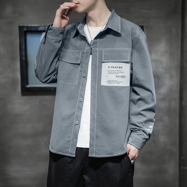 autumn 2020 men's long sleeve korean versatile youth shirt thin loose casual handsome coat, White;black
autumn 2020 men's long sleeve korean versatile youth shirt thin loose casual handsome coat, White;black