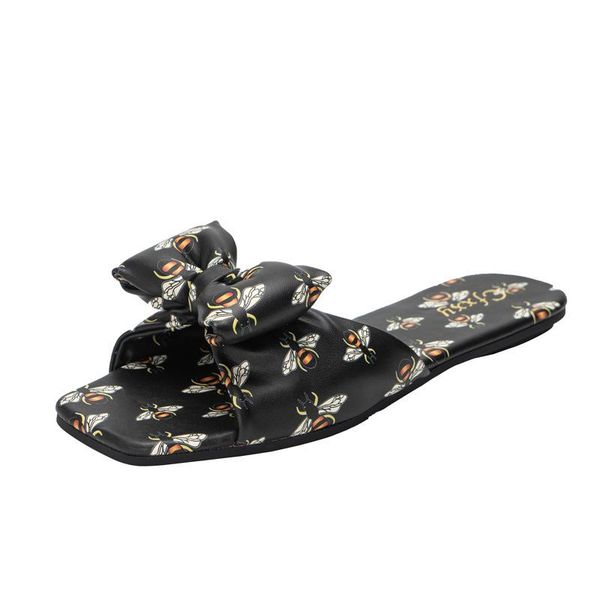 slippers 2021 bees women slip on slides fashion brand square toe leather flat sandals female outdoor casual flip flops, Black
slippers 2021 bees women slip on slides fashion brand square toe leather flat sandals female outdoor casual flip flops, Black
