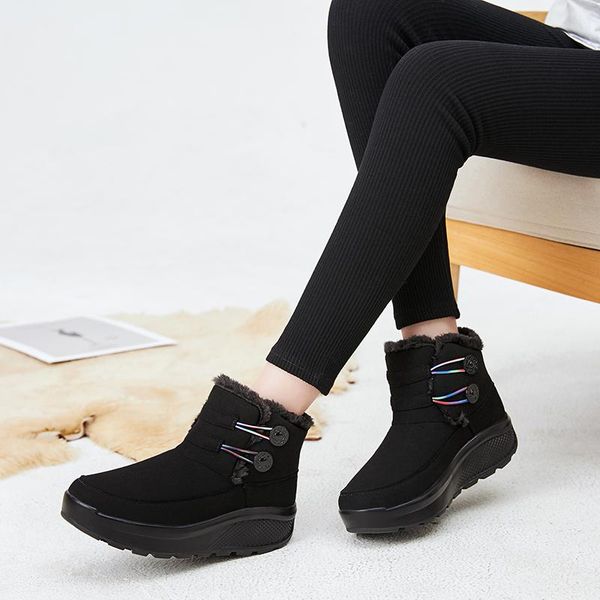 new women's snow boots fashion warm plush fur ankle boots winter female lace up flat casual shoes waterproof ultralight footwear, Black
new women's snow boots fashion warm plush fur ankle boots winter female lace up flat casual shoes waterproof ultralight footwear, Black