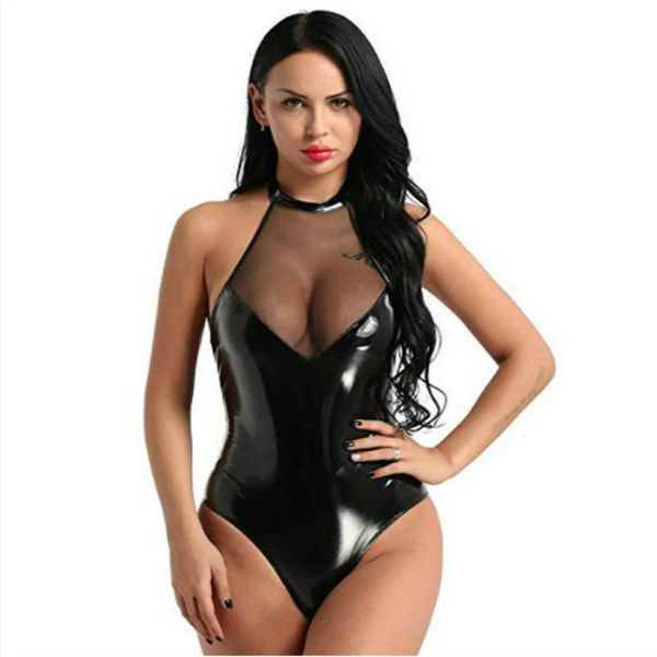 catsuit costumes see through leotard leather lingerie mesh transparent bodysuit backless women erotic underwear ladies latex catsui, Black
catsuit costumes see through leotard leather lingerie mesh transparent bodysuit backless women erotic underwear ladies latex catsui, Black