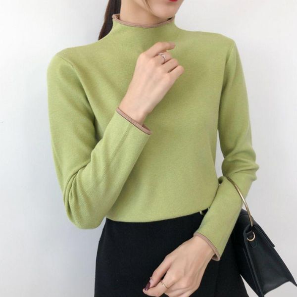 women's sweaters women autumn winter solid color slim long-sleeved half high collar loose bottom sweater1, White;black
women's sweaters women autumn winter solid color slim long-sleeved half high collar loose bottom sweater1, White;black