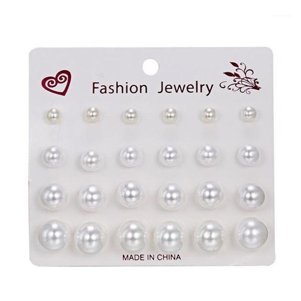 12 pairs/set white simulated pearl earrings set for women jewelry accessories piercing ball stud earrings kit bijouteria brincos1, Golden;silver
12 pairs/set white simulated pearl earrings set for women jewelry accessories piercing ball stud earrings kit bijouteria brincos1, Golden;silver