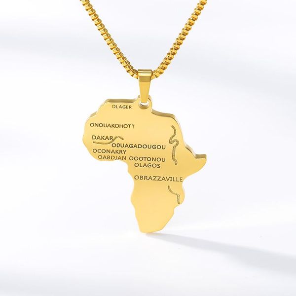 chains hip hop africa map necklaces men punk jewelry stainless steel box chain ethnic tribal necklace missionary gift, Silver
chains hip hop africa map necklaces men punk jewelry stainless steel box chain ethnic tribal necklace missionary gift, Silver