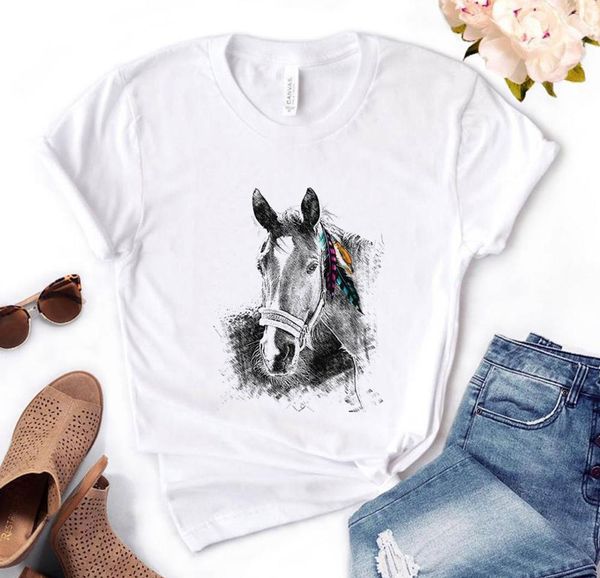 horse lover print women tshirt cotton casual funny t shirt gift for lady yong girl tee pm-120, White
horse lover print women tshirt cotton casual funny t shirt gift for lady yong girl tee pm-120, White