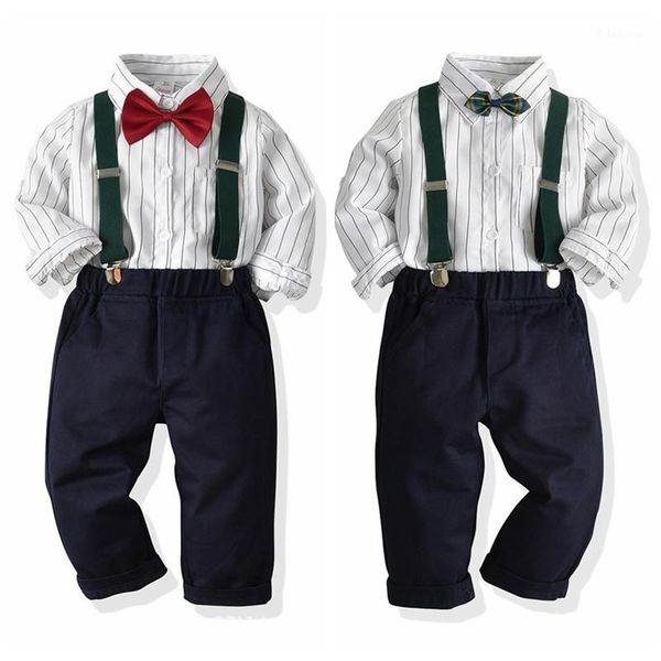 striped shirt denim overalls sets clothing boys british style long sleeved spring autumn costume fashion kids gentleman outfit1, White
striped shirt denim overalls sets clothing boys british style long sleeved spring autumn costume fashion kids gentleman outfit1, White