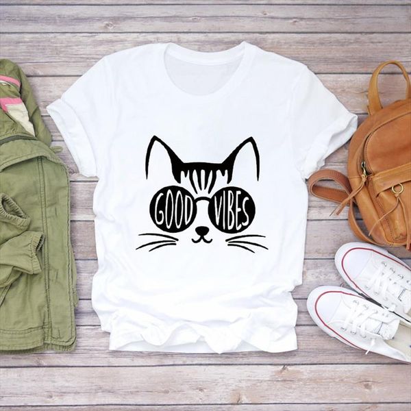 women t shirts cat cool clothing animal pet 90s trend summer autumn print lady womens graphic t shirt female tee shirt, White 
women t shirts cat cool clothing animal pet 90s trend summer autumn print lady womens graphic t shirt female tee shirt, White