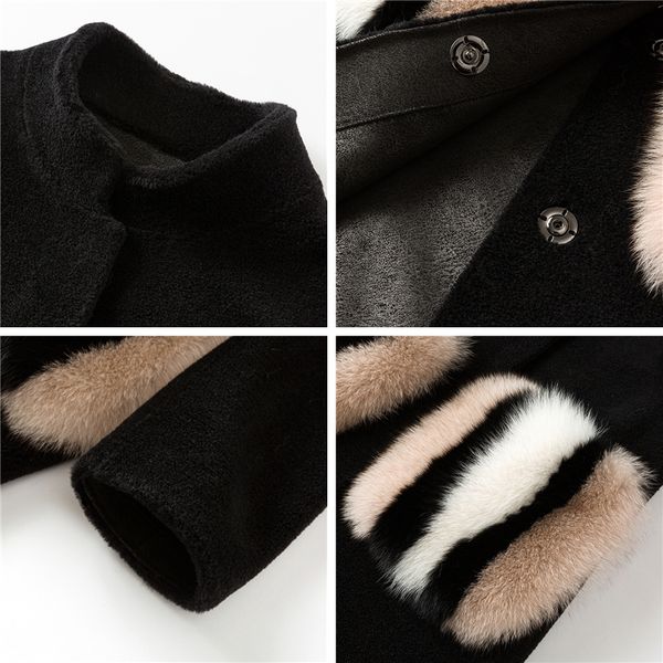 pudi women winter real wool fur coat jacket over size parka lady fashion natural fox fur pocket coats outwear h68290 lj201203, Black
pudi women winter real wool fur coat jacket over size parka lady fashion natural fox fur pocket coats outwear h68290 lj201203, Black