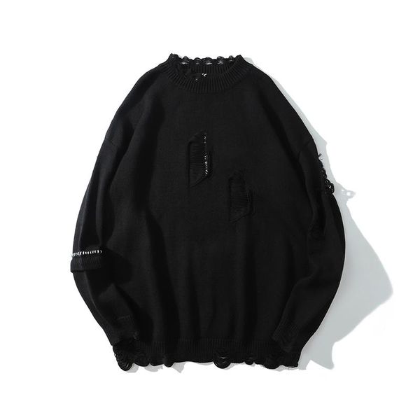 original hole frayed o neck retro sweater men and women oversize hip hop autumn clothing baggy pullover knitted mens sweaters bbynzb lg2010, Black
original hole frayed o neck retro sweater men and women oversize hip hop autumn clothing baggy pullover knitted mens sweaters bbynzb lg2010, Black