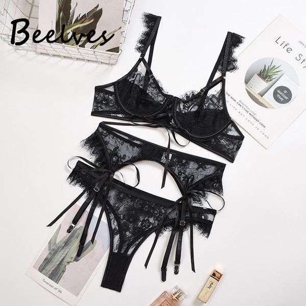 new women's lace mesh stitching underwear sets underwire bra garter belt thong thin section see-through erotic lingerie, Red;black
new women's lace mesh stitching underwear sets underwire bra garter belt thong thin section see-through erotic lingerie, Red;black