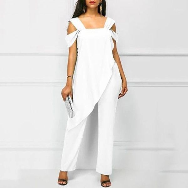 women's v-neck irregular jumpsuit 2020 summer loose casual off shoulder wide leg sleeveless hollow out clothing for ladies1, Black;white
women's v-neck irregular jumpsuit 2020 summer loose casual off shoulder wide leg sleeveless hollow out clothing for ladies1, Black;white