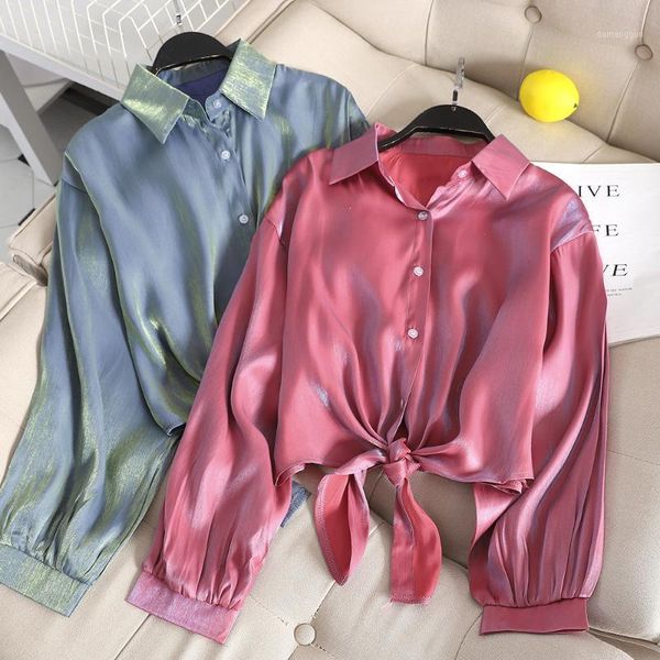 elegant women turn-down collar bandage strap basic cardigan button bow shirt female short bling silk chiffon outwear blouse 1, White
elegant women turn-down collar bandage strap basic cardigan button bow shirt female short bling silk chiffon outwear blouse 1, White