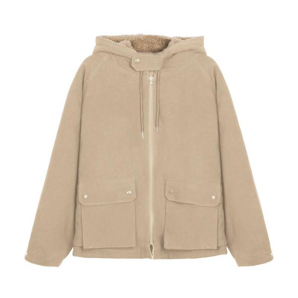 fannic winter cashmere solid color zipper hooded long seeve thermal woolen coat women, Black
fannic winter cashmere solid color zipper hooded long seeve thermal woolen coat women, Black