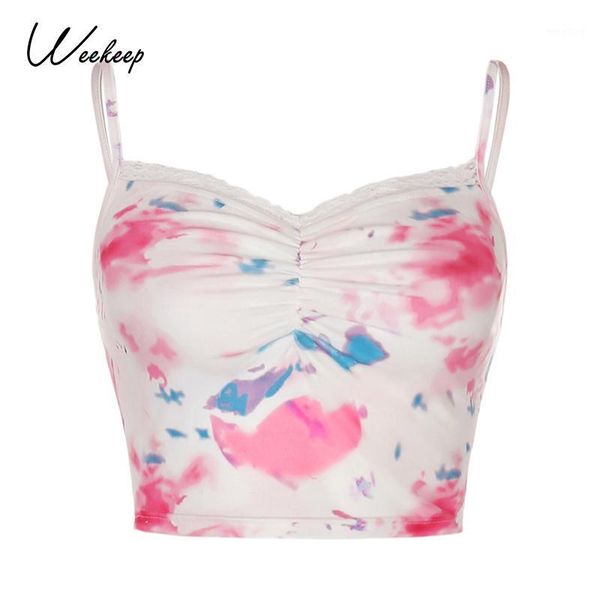 weekeep v-neck backless patchwork lace ruffles tank tie dye printed streetwear bodycon crop women summer vest 1, White
weekeep v-neck backless patchwork lace ruffles tank tie dye printed streetwear bodycon crop women summer vest 1, White