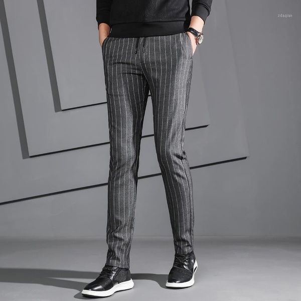 men's pants suits autumn men's trousers straight long streetwear striped fashion elastic masculino slim business casual male1, Black
men's pants suits autumn men's trousers straight long streetwear striped fashion elastic masculino slim business casual male1, Black
