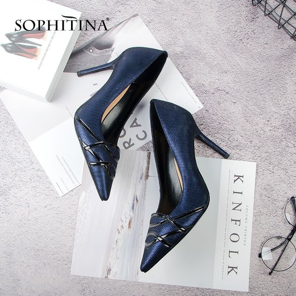 sophitina spring new high-quality slip-on pumps pointed toe super high heel party mature shoes fashion female pumps lj200928, Black
sophitina spring new high-quality slip-on pumps pointed toe super high heel party mature shoes fashion female pumps lj200928, Black