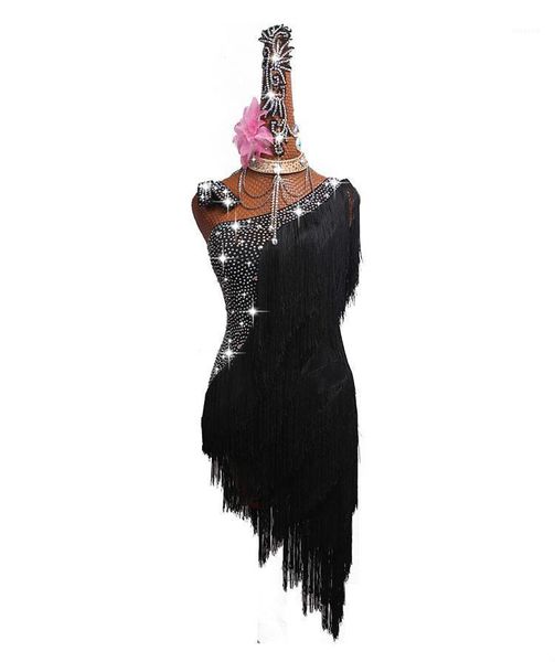 latin dance dress competition dress black shoulder fringed skirt shiny #ld0481, Black;red
latin dance dress competition dress black shoulder fringed skirt shiny #ld0481, Black;red