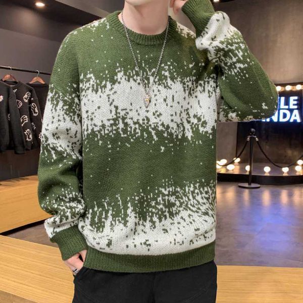 men's sweaters personality autumn and winter comfortable round neck knitted warm soft green blue casual all-match sweater, White;black
men's sweaters personality autumn and winter comfortable round neck knitted warm soft green blue casual all-match sweater, White;black
