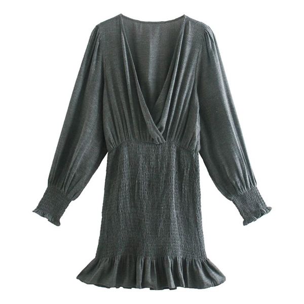 casual dresses hadara fashion v neck sheath women elegant gray slim ruffles dress three quarter mini ladies, Black;gray
casual dresses hadara fashion v neck sheath women elegant gray slim ruffles dress three quarter mini ladies, Black;gray