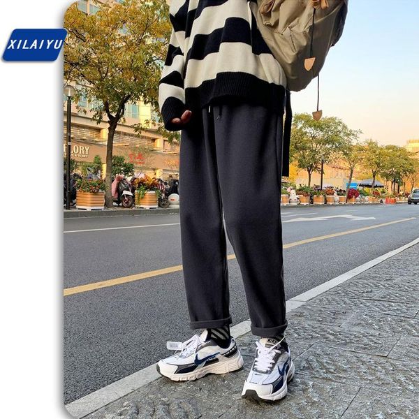 men's pants xilaiyu qiu dong season straight leg young male han edition tide trousers for loose nine points wide-legged, Black
men's pants xilaiyu qiu dong season straight leg young male han edition tide trousers for loose nine points wide-legged, Black