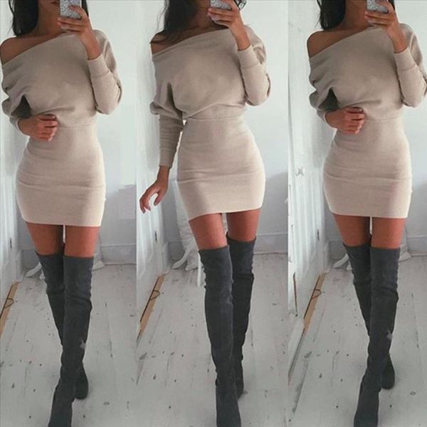 women autumn winter bandage dress women 2021 off shoulder long sleeve slim elastic bodycon party mini dresses lady clothes, Black;gray
women autumn winter bandage dress women 2021 off shoulder long sleeve slim elastic bodycon party mini dresses lady clothes, Black;gray