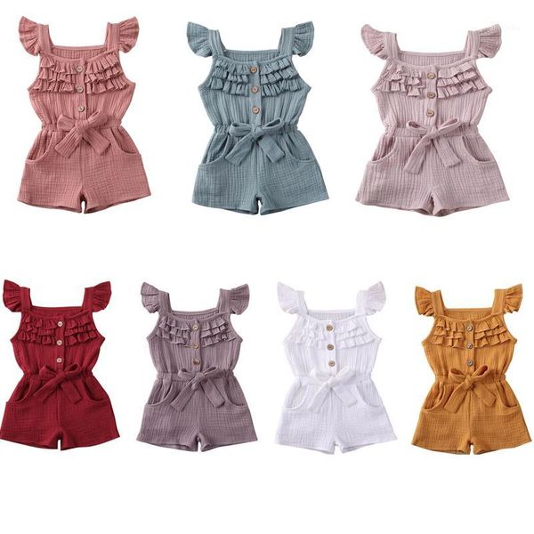 6m-5years toddler kids baby girls solid color rompers ruffle short sleeve jumpsuits summer one pieces1, Blue
6m-5years toddler kids baby girls solid color rompers ruffle short sleeve jumpsuits summer one pieces1, Blue