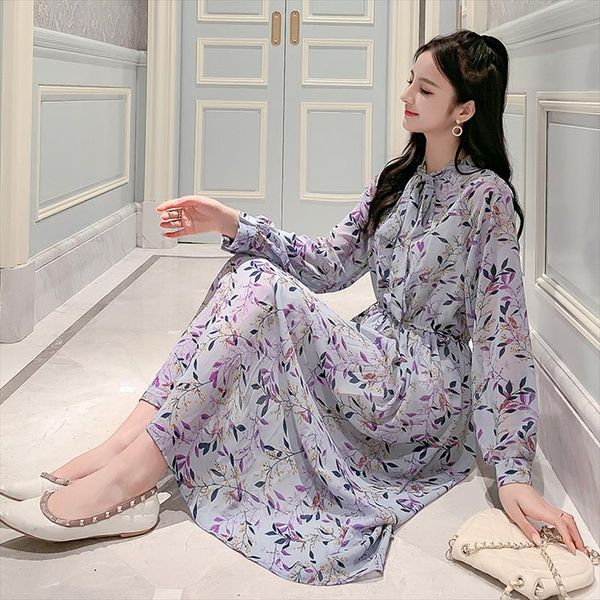 womens chiffon a line dress elegant floral print woman vintage dresses flare long sleeve female 2020 new autumn women vestidos, Black;gray
womens chiffon a line dress elegant floral print woman vintage dresses flare long sleeve female 2020 new autumn women vestidos, Black;gray
