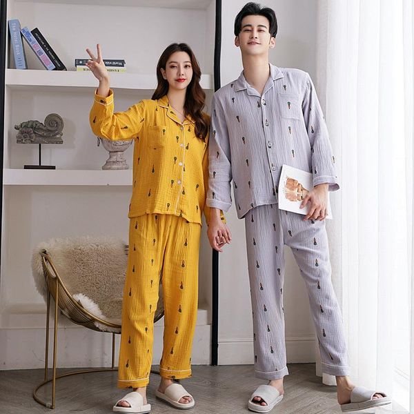 couple pajamas for men women sleepwear sets double-layer cotton surface is wrinkled and textured gauze cute long-sleeved home, Black;brown
couple pajamas for men women sleepwear sets double-layer cotton surface is wrinkled and textured gauze cute long-sleeved home, Black;brown