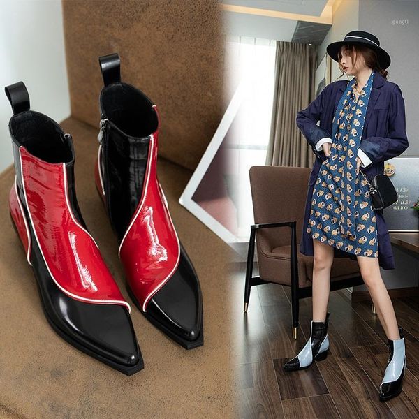 boots fashion ankle women mixed colors pointed toe zip genuine leather casual shoes ladies cowboy western shoes1, Black
boots fashion ankle women mixed colors pointed toe zip genuine leather casual shoes ladies cowboy western shoes1, Black