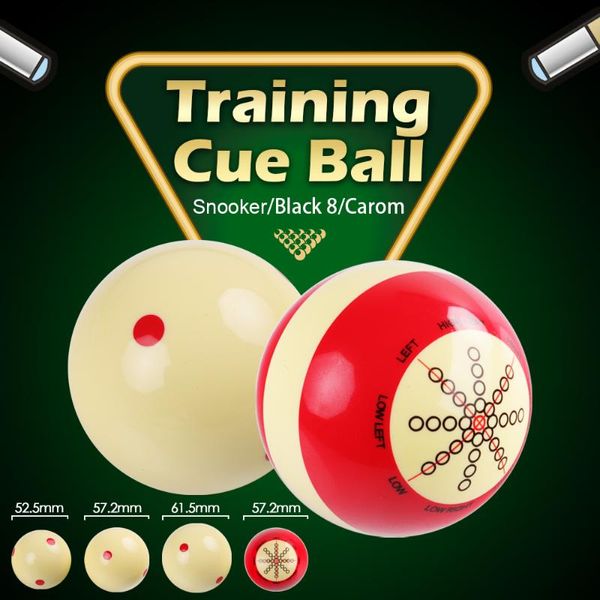 Standard Training Cue Ball Billiard Snoonker Black 8 Carom Ball Resin Material Red White Double-sided Design Practice Suit