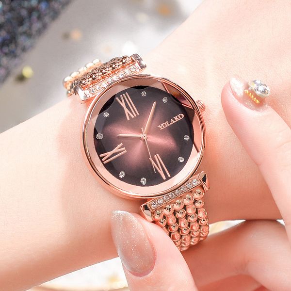 yolako brand watch women luxury rhinestones quartz watch specially designed plastic strap ladies casual watches female clock, Slivery;brown
yolako brand watch women luxury rhinestones quartz watch specially designed plastic strap ladies casual watches female clock, Slivery;brown