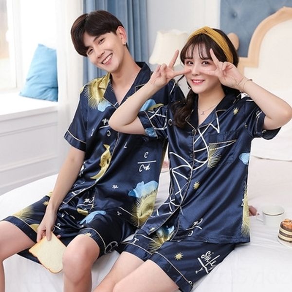 gkmr full couple matching solid silk satin sleepwear sets autumn cherlemon sleeve women flower printed pajama mens classic button up loungew, Black;red
gkmr full couple matching solid silk satin sleepwear sets autumn cherlemon sleeve women flower printed pajama mens classic button up loungew, Black;red