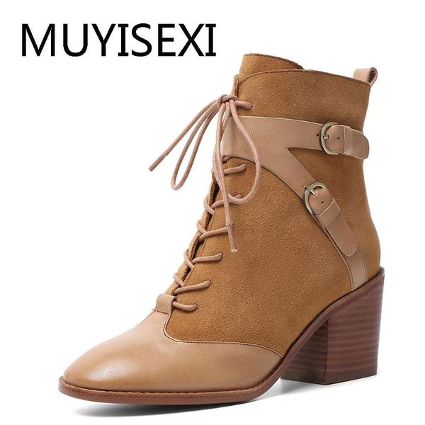 boots retro ankle 6.5cm square high heel tuba decorate lace-up zipper comfortable winter women shoes dshl03 muyisexi, Black
boots retro ankle 6.5cm square high heel tuba decorate lace-up zipper comfortable winter women shoes dshl03 muyisexi, Black