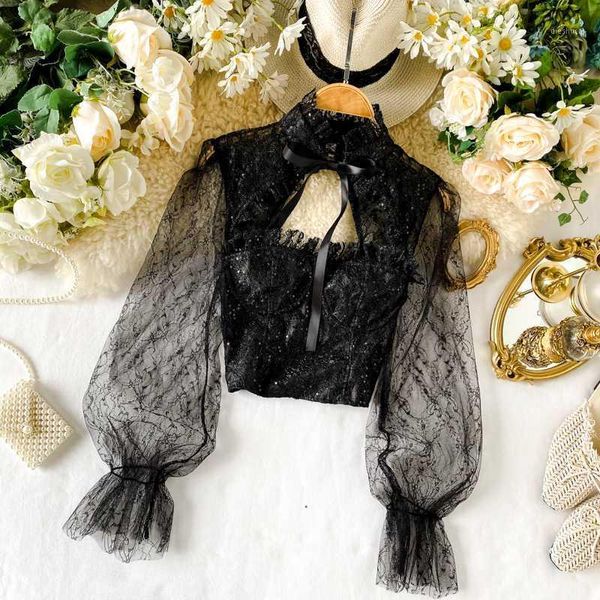 woman shirts long puff sleeve mandarin collar lace shirts office lady vintage solid hollow out elegant female short1, White
woman shirts long puff sleeve mandarin collar lace shirts office lady vintage solid hollow out elegant female short1, White