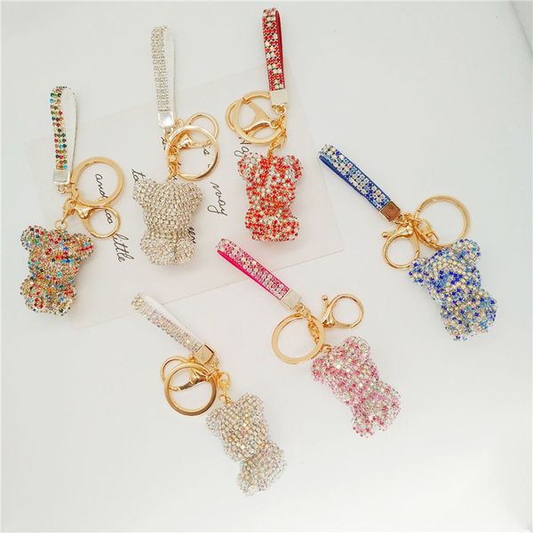 dhl fashion diamond bear keychain cartoon doll pendant creative gift high-end female bears accessories car key chain 11 styles, Silver
dhl fashion diamond bear keychain cartoon doll pendant creative gift high-end female bears accessories car key chain 11 styles, Silver