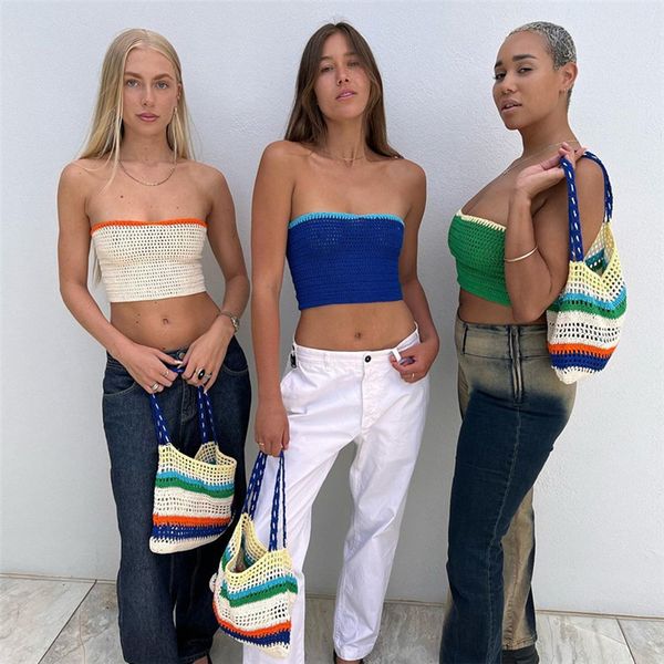 fashion new women strapless camis front and back two wear methords short sliming party club & tees knitted lap, White
fashion new women strapless camis front and back two wear methords short sliming party club & tees knitted lap, White