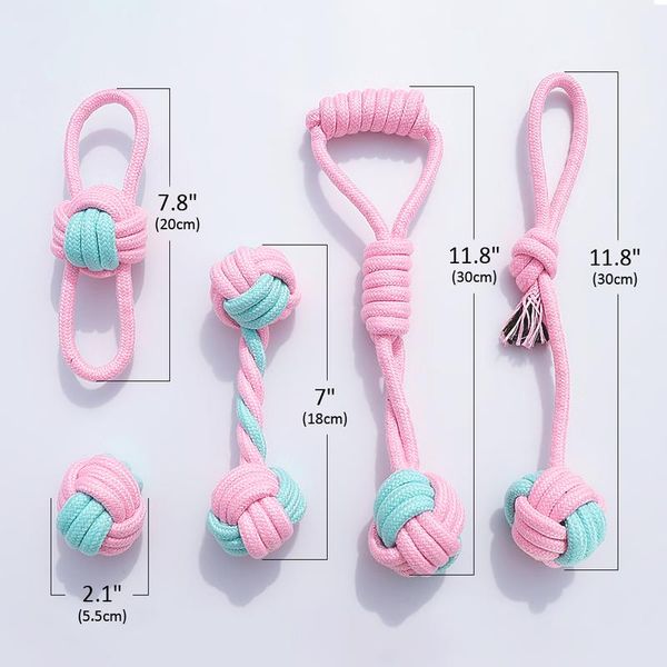 5pcs cotton rope dog toy interactive pet dog puppy chew toys dogs playing training ball teeth cleaning pet bbylcd
5pcs cotton rope dog toy interactive pet dog puppy chew toys dogs playing training ball teeth cleaning pet bbylcd