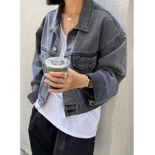 mulan 2021 spring new korean version net red short denim et casual versatile trend women 20058, White
mulan 2021 spring new korean version net red short denim et casual versatile trend women 20058, White