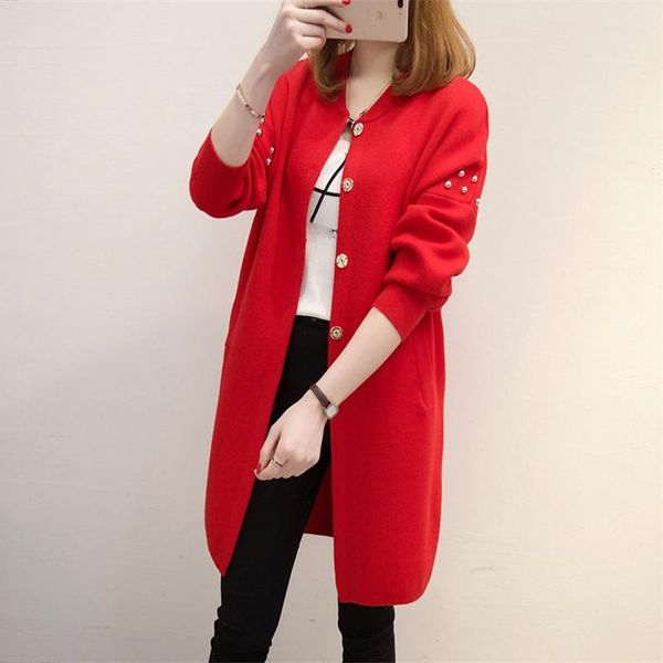 women's knits & tees spring autumn cardigan with pockets women clothing soft and comfortable coat knitted o-neck long female sweater ja, White
women's knits & tees spring autumn cardigan with pockets women clothing soft and comfortable coat knitted o-neck long female sweater ja, White