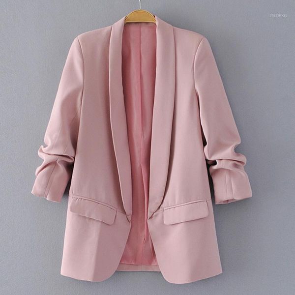 women's suits & blazers pink shawl collar blazer women 2021 long sleeve regular fit minimalist office ladies workwear spring autumn bla, White;black
women's suits & blazers pink shawl collar blazer women 2021 long sleeve regular fit minimalist office ladies workwear spring autumn bla, White;black