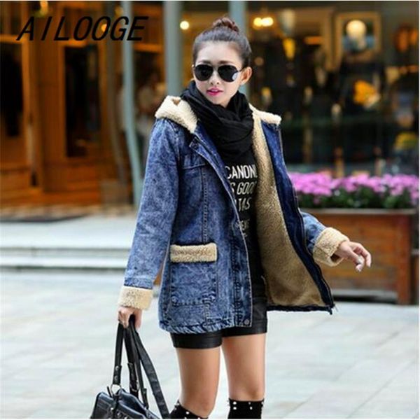 ailooge winter women warm denim parkas jacket jeans lambswool fur coat casual ladies warm hoodies outwear thick coat jacket, Black
ailooge winter women warm denim parkas jacket jeans lambswool fur coat casual ladies warm hoodies outwear thick coat jacket, Black