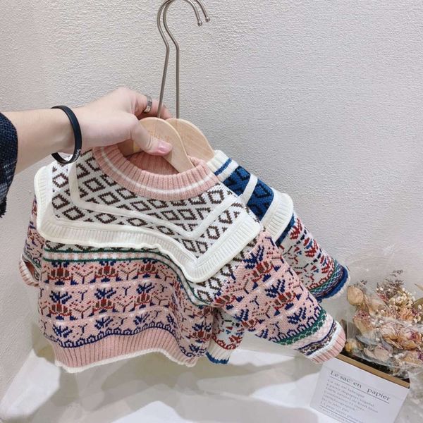 strawberry xiaobao korean version 2020 winter new children's girl's big collar round neck pullover plush sweater, Blue
strawberry xiaobao korean version 2020 winter new children's girl's big collar round neck pullover plush sweater, Blue