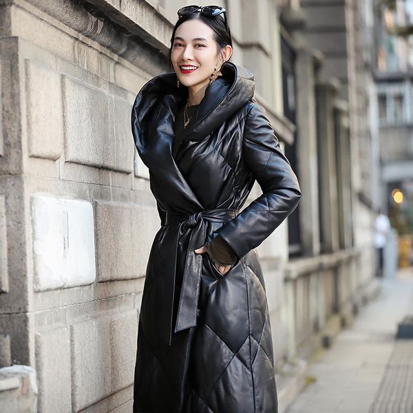 women's leather & faux women real 2021 winter down jacket hooded long sheepskin coat female genuine warm qbl-yr02 kj5997, Black
women's leather & faux women real 2021 winter down jacket hooded long sheepskin coat female genuine warm qbl-yr02 kj5997, Black