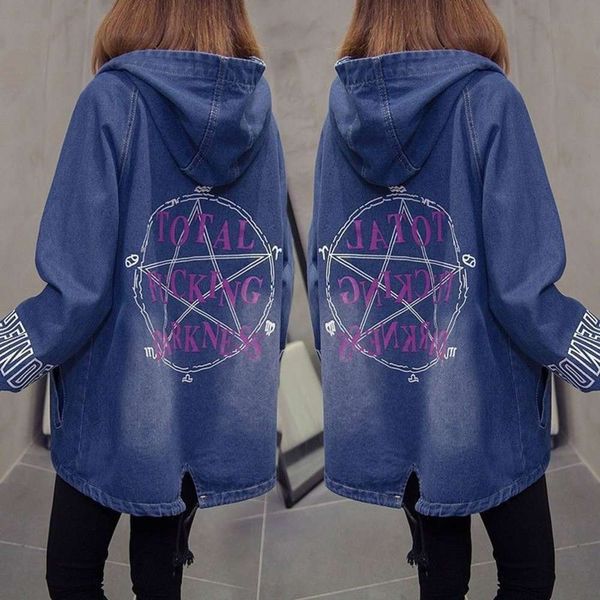 80-200kg fat mm denim coat women's spring and autumn loose korean fashion slim casual windbreaker, Black;brown
80-200kg fat mm denim coat women's spring and autumn loose korean fashion slim casual windbreaker, Black;brown
