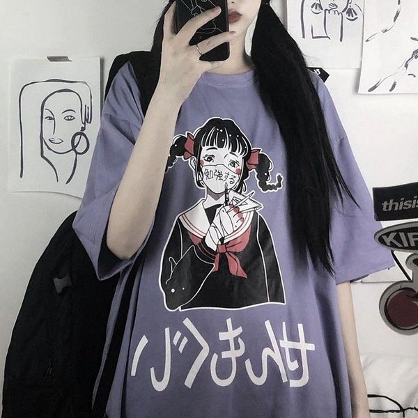 женские топы боятся темной японской повседневной футболки harajuku dark anime print gothic punk feep leal женщины футболка, White
женские топы боятся темной японской повседневной футболки harajuku dark anime print gothic punk feep leal женщины футболка, White