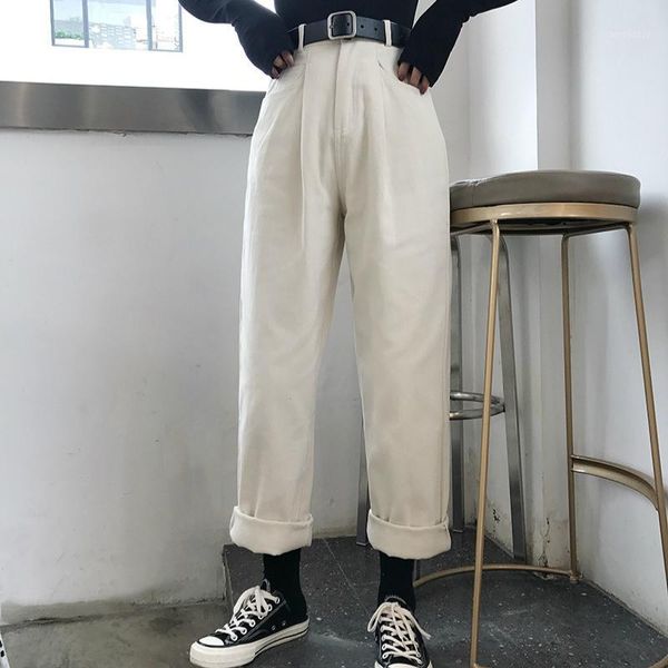 women's pants & capris mazefeng loose high waist thin women 2021 spring autumn femme fashion simple casual solid girls all-match fresh1, Black;white 
women's pants & capris mazefeng loose high waist thin women 2021 spring autumn femme fashion simple casual solid girls all-match fresh1, Black;white