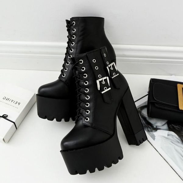 boots boussac buckle decoration black punk high heel motorcycle women round toe ankle platform lace up
boots boussac buckle decoration black punk high heel motorcycle women round toe ankle platform lace up