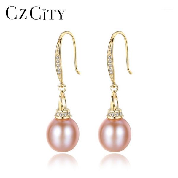 CZCITY New Elegant Round Natural Pearl Drop Earrings for Women 3 Colors 925 Silver Sterling Wedding Pearl Earrings Fine Jewelry1
CZCITY New Elegant Round Natural Pearl Drop Earrings for Women 3 Colors 925 Silver Sterling Wedding Pearl Earrings Fine Jewelry1