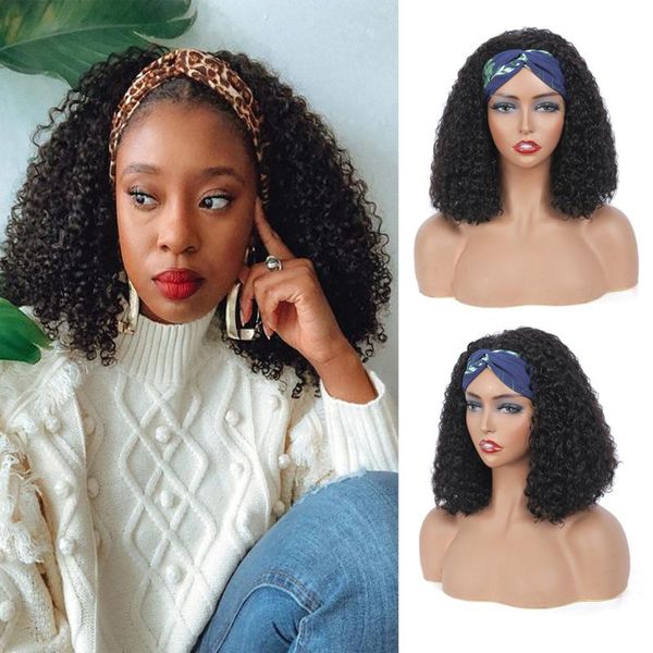 lace wigs kinky curly headband wig human hair for black women 180% density glueless remy brazilian, Black;brown
lace wigs kinky curly headband wig human hair for black women 180% density glueless remy brazilian, Black;brown