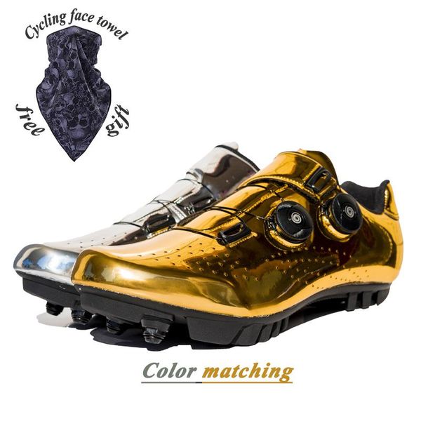 cycling footwear gold and silver mixed color mountain bike shoes, road shoes with lock, non-lock rubber sole., Black
cycling footwear gold and silver mixed color mountain bike shoes, road shoes with lock, non-lock rubber sole., Black